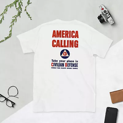 Cold War Civil Defense Vintage T-Shirt Print On Back • $26.99