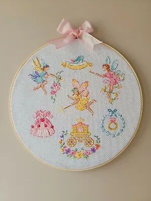 £59.99 • Buy Completed Cinderella Cross Stitch Finished Handmade In A Large Hoop