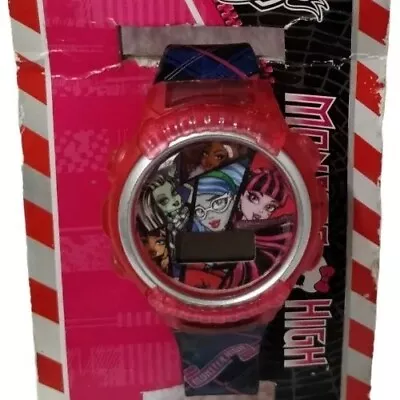 Kids Monster High LCD Watch 2014 In Package With Plaid Pattern On Band Plastic • $9.99