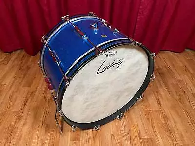 1960s Ludwig 14x22 Club Date Bass Drum Drum Blue Sparkle Pre-Serial • $559.98