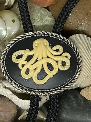 Octopus Cameo Pendant Bolo Lariat Tie MENS WOMENS ROCKABILLY Necklace Western • $25.09