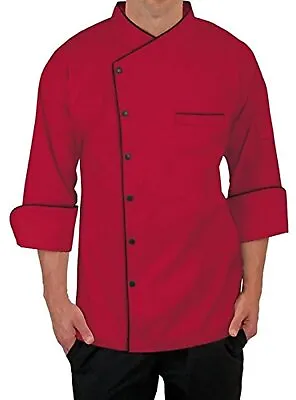 Chef Coat For Men Single Breast Jacket Kitchen Uniform Work Clothing • $34.60
