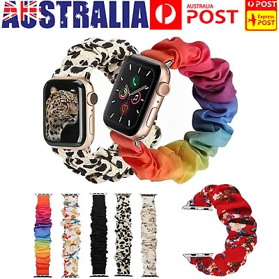 $13.99 • Buy Scrunchie Elastic Loop Band Strap For Apple Watch IWatch SE 8 7 6 5 4 3 2 Ultra