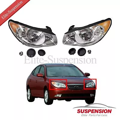 Pair Of Left & Right LH RH Headlights For Hyundai Elantra 07-10 1592045 1592046 • $106.98