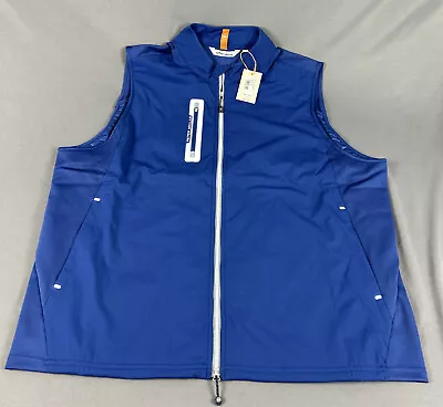 Peter Millar Golf Vest Crown Sport Hyperlight Fuse Hybrid FZ XXL Blue MSRP $165 • $118.84