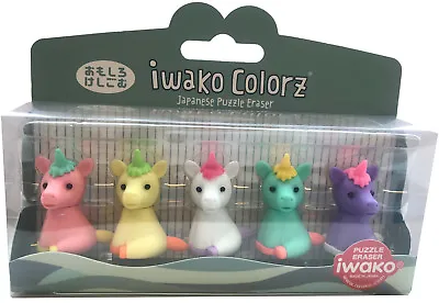 £6.99 • Buy IWAKO Japanese Animal Erasers Rubbers - IWAKO Colorz Eraser Sets - 5 Variations 