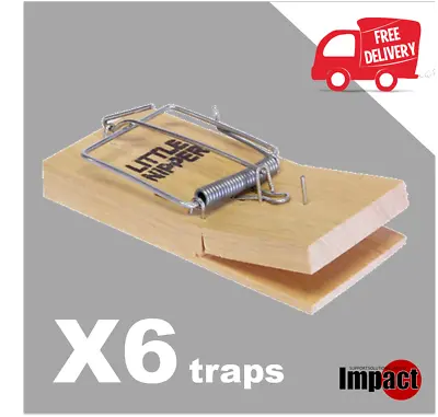£8.49 • Buy 6 X Little Nipper Snap Trap Wooden Mouse Trap