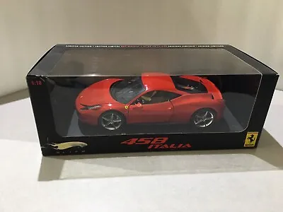 FERRARI 458 ITALY - Red / Red - Hotwheels ELITE 1/18 • $265.68