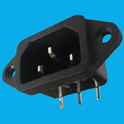 1x IEC Male Panel Chasis Mount Socket 250V 10A Kettle Lead Rewireable • £2.99