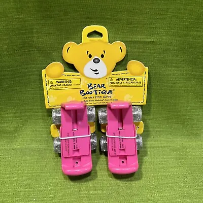 NEW! Build A Bear Workshop BABW Adjustable Roller Skates Pink Glitter Wheels • $14.48
