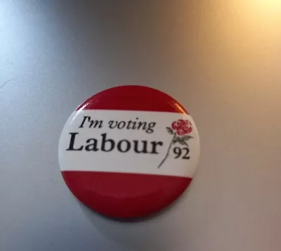 Im Voting Labour 1992 Campaign Badge • £3.49