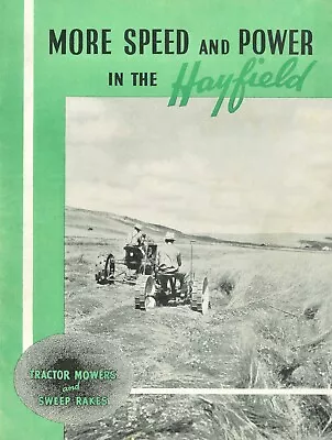 IH McCormick-Deering Hayfield Tractors Mowers & Sweep Rakes Sales Brochure • $25