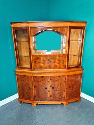 An Antique Style Yew Two Tier Dresser Sideboard Cocktail Cabinet ~Delivery Avail • £215