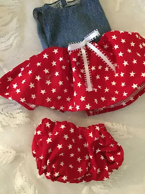  DOLL CLOTHES 4 BABY ALIVE SUN DRESS W/PANTIES  Red And White Star • $8.25