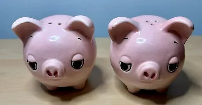 Vintage Pink Pig Salt And Pepper Shakers - Victoria Ceramics • $13