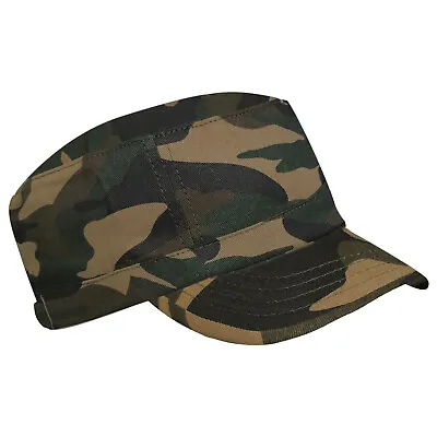 Military Army Cap Plain Cotton Cadet Combat Hat Adjustable Unisex • £5.99