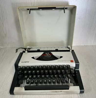 Olympia Traveller De Luxe S Typewriter Compact Writing Equipment W/ Case • £39.99