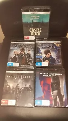 4k Movie Lot 5 Film Set Batman Fantastic Beasts Justice League Snyder Brand New • $65