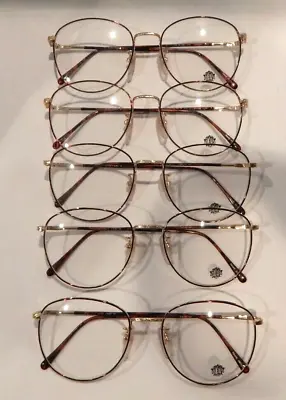 Vintage 5 Pc. Lot ELITE OPTICAL Fiero Gold/Tort 52/18 Eyeglass Frame NOS #S28a • $4.99