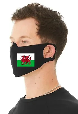 Welsh Flag  Unisex 4 Ply Cotton Jersey Face Covering/Masks Wales/Flags • £9.99