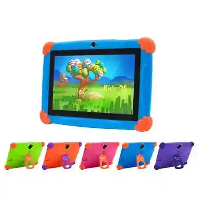 Kids Tablet PC 7 Inch Android Bundle Free Case WIFI Dual Camera Bluetooth • £39.95