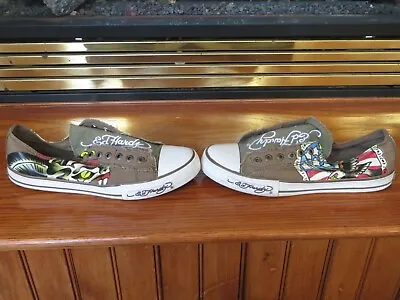 Ed Hardy By Christian Audigier Women's Slip On Laceless Sneakers US Size 9 • $32