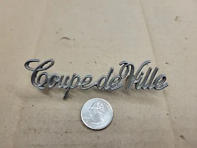 Cadillac OEM Coupe DeVille Chrome Metal Vintage Script Emblem Badge Logo Name • $59.99