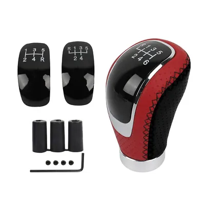 Universal 5/6 Speed Red Leather Car Manual Racing Gear Stick Shift Knob Shifter  • $14.99