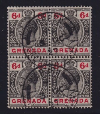 $11.99 • Buy Grenada Sc #104 (1926) 6d Black & Red King George V Block W/Woburn CDS