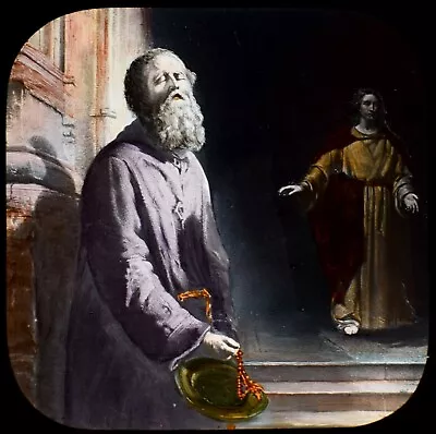 £15 • Buy Magic Lantern Slide BLIND BARTIMAEUS C1890 ILLUSTRATION RELIGION JESUS