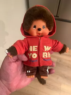 Monchhichi Doll Plush 7  New York Thumb Sucking Monkey Sekiguchi • $39.99