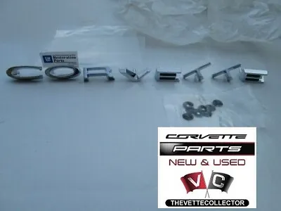 $42.93 • Buy Corvette 68-73 Emblem Rear Bumper Letter Set GM 69 70 71 72 1968 1969 1971 1972