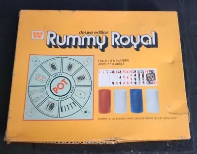 Vintage Whitman Rummy Royal Deluxe Edition Board Game 1975 COMPLETE Sealed Chips • $18