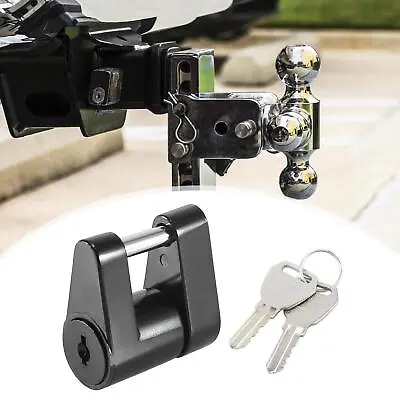 $14.49 • Buy 1/4  Car Hitch Pin Lock Trailer Hitch Lock Trailer Hitch Receiver Set Black
