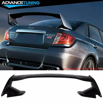 For 08-14 Subaru WRX STI Sedan Trunk Spoiler Painted #32J Obsidian Black Pearl • $339.99