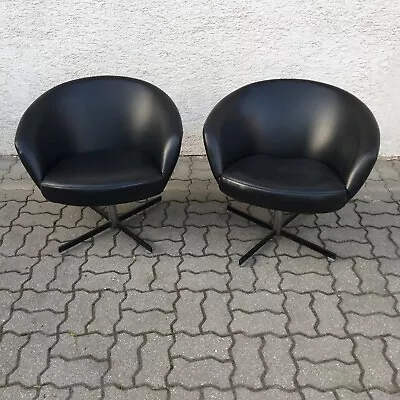 Pair 2pcs Vintage Swivel Lounge Shell Armchair Chair Mid Century 70s • $499