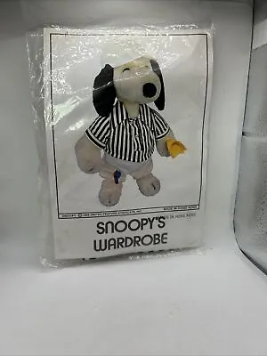 Vintage 11” Snoopy Plush Referee Shirt And Yellow Flag Piece Only • $6.50