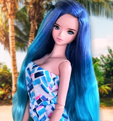 COLORTASTIC “Guinevere” In Oceana 8-9” Wig For 1/3 BJD Or Smart Doll • $26.95