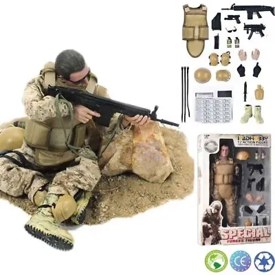 1/6 Scale Navy Seal Soldier Toy With Gun 30Cm Soldier Military Figure Model • £24.99
