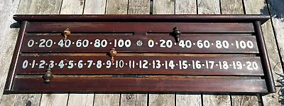 £45 • Buy Victorian Antique Mahogany Snooker Billiard Pool Wall Mounted Scoreboard