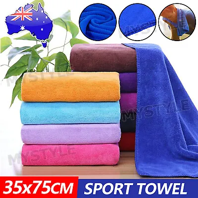 $5.85 • Buy Microfiber Towel Bath Beach Towel Gym Sport Travel Swim Hand Quick Drying AU
