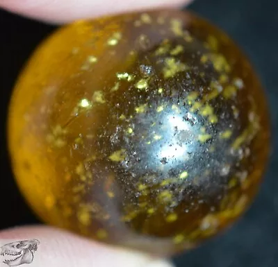 Handmade Amber Mica Marble 3/4 In Near Mint Condition Germany 1860-1920 S899 • $39.95