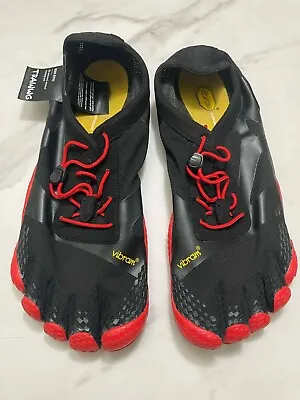 Vibram KSO EVO Mens Size 11-11.5M Black/Red Fitness Cross Training Shoes 18M0701 • $65