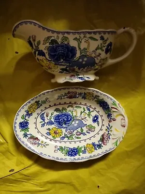 Masons Ironstone Regency - Vintage Handled Sauce Boat And Saucer • £27.50