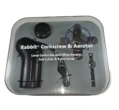 Vertical Rabbit Corkscrew Kit W/Aerator Foil Cutter Extra Spiral WINE BOTTLE • $18