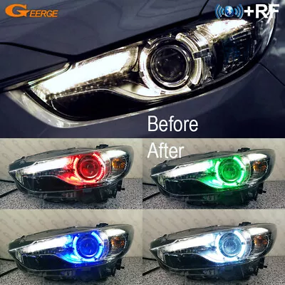 For Mazda 6 Atenza Mazda6 GJ GL Multi Color RGB LED Angel Eyes Bluetooth APP • $31.76