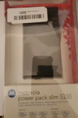 Motorola Power Pack Slim 5100 MAh Battery For Micro USB- Fast Charging Open Box • $13.49