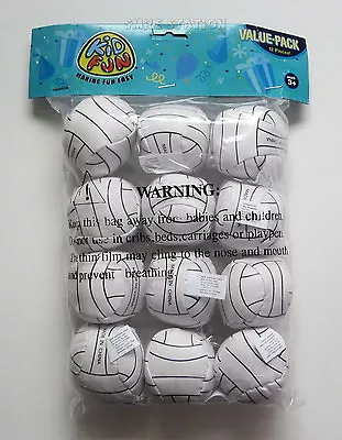 12 Mini Foam Stuffed Volleyballs Sport Birthday Party Goody Bag Favor Pinata Toy • $6.75