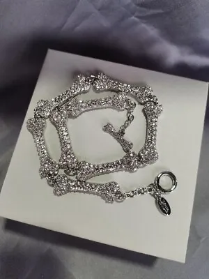 Authentic Vivienne Westwood Necklace Bone Silver Choker Rare　NEW • $98.99