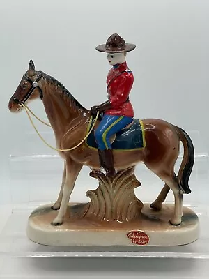 Vintage 1950's Royal Canadian Mounted Police Porcelain Japan 7.25  Figurine • $15